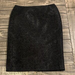 Katherine Barclay Black Textured Pencil Skirt